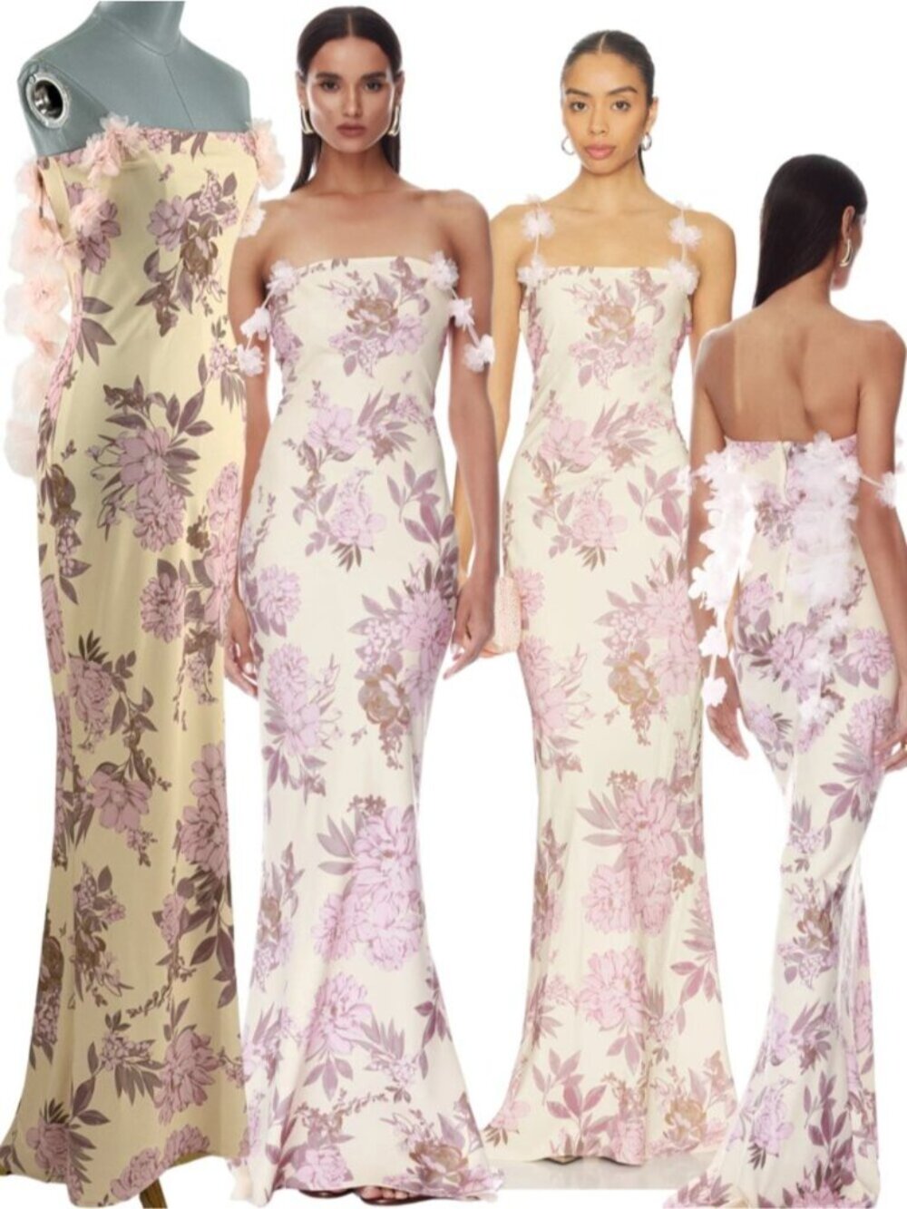 🆕 BRONX & BANCO 🧿 NWOT Magnolia Rosie Off the Shoulder Column Gown, Sz XS US2